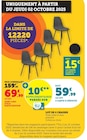 Lot de 4 chaises en promo chez Super U Montpellier à 59,99 €