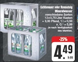 Mineralwasser im Angebot bei EDEKA in Altenburg Mineralwasser Angebote von Lichtenauer bei EDEKA Altenburg für 4,49 €