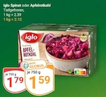 Spinat im Angebot bei GLOBUS in Bochum Spinat Angebote von Iglo bei GLOBUS Bochum für 1,59 €
