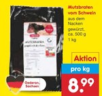 Aktuelle Braten Angebote bei Netto Marken-Discount in Cottbus Aktuelles Mutzbraten vom Schwein Angebot bei Netto Marken-Discount in Cottbus ab 8,99 €
