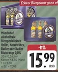 alkoholfreie Bierspezialitäten Helles, Naturtrübes, Radler oder Radler Blutorange 0,0% Angebote von Mönchshof bei E center Würzburg für 15,99 €
