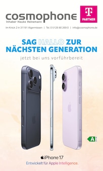 cosmophone Prospekt SAG HALLO ZUR NÄCHSTEN GENERATION mit  Seiten in Hemmingen und Umgebung