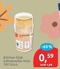 Zahnstocher Holz von Kitchen Club für 0,59 € bei budni im Angebot Zahnstocher Holz von Kitchen Club im aktuellen budni Prospekt