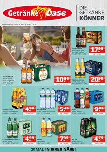 Bitburger im aktuellen Getränke Oase Prospekt (Lünen) Bitburger im Getränke Oase Prospekt "Aktuelle Angebote" mit 4 Seiten (Lünen)