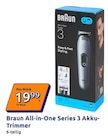 All-in-One Series 3 Akku-Trimmer im Action Prospekt All-in-One Series 3 Akku-Trimmer von Braun im aktuellen Action Prospekt für 19,99 €