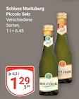 Piccolo Sekt im Angebot bei GLOBUS in Rostock Piccolo Sekt Angebote von Schloss Moritzburg bei GLOBUS Rostock für 1,29 €