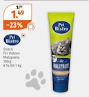 Snack für Katzen Malzpaste von Pet Bistro im aktuellen Müller Prospekt für 1,49 €