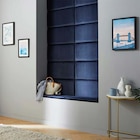 Panneau coussin mural velours bleu nuit 30x60 cm - Vertigo dans le catalogue Décor Discount