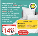 Einziehdecke Angebote von OHO bei GLOBUS Amberg für 7,99 €