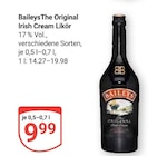 The Original Irish Cream Likör im Angebot bei GLOBUS in Trier The Original Irish Cream Likör Angebote von Baileys bei GLOBUS Trier für 9,99 €