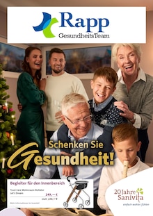 Rapp Gesundheitsteam GmbH Prospekt Schenken Sie Gesundheit! mit 6 Seiten
