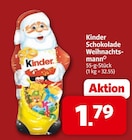 Schokolade Weihnachtsmann im Angebot bei nah&frisch in Münster Schokolade Weihnachtsmann Angebote von Kinder bei nah&frisch Münster für 1,79 €