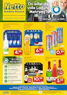 Bier im Netto Marken-Discount Prospekt "DER ORT, AN DEM DU IMMER AUSGEZEICHNETE PREISE FINDEST." mit 2 Seiten (Lippstadt)