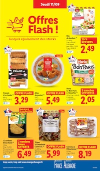 Promotion Cervelas dans le prospectus Lidl, valable du 11/09/2025 au 17/09/2025 Promo Cervelas dans le catalogue Lidl du moment à la page 15