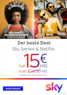 Der aktuelle Sky Prospekt Der beste Deal: Sky Serien & Netflix