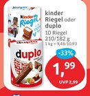 Riegel von Kinder für 1,99 € bei budni im Angebot Riegel von Kinder im aktuellen budni Prospekt