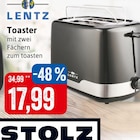 Toaster Angebote von Lentz bei Kaufhaus Stolz Neubrandenburg für 17,99 €