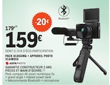 Pack Vlogging + Appareil Photo  VLG4KDIG - Agfaphoto en promo chez E.Leclerc Créteil à 159,00 €