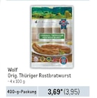 Orig. Thüriger Rostbratwurst Angebote von Wolf bei Metro Frechen für 3,95 €