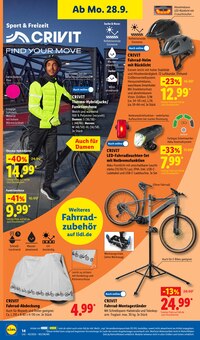 Fahrradbekleidung im Lidl Prospekt "LIDL LOHNT SICH" mit 73 Seiten (Reutlingen)