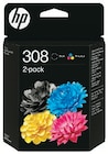 Pack 2 cartouches d'encre 308 - HP en promo chez Hyper U Béziers à 36,99 €