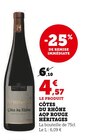 Côtes du Rhône AOP rouge Héritages en promo chez Super U Mérignac à 4,57 €