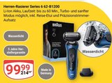 Herren-Rasierer Series 6 62-B1200 im Angebot bei GLOBUS in Rostock Herren-Rasierer Series 6 62-B1200 Angebote von Braun bei GLOBUS Rostock für 99,99 €