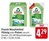 Waschmittel Flüssig im Angebot bei E center in Rottenburg Waschmittel Flüssig Angebote von Frosch bei E center Rottenburg für 4,29 €