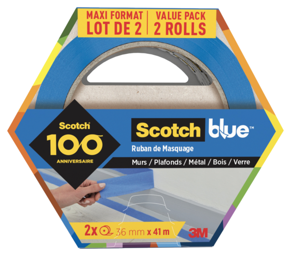 Lot de 2 rubans de masquage bleu multi-surface