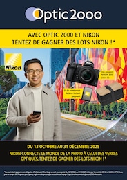 Prospectus Optic 2000 à Saint-Maur-des-Fossés, "AVEC OPTIC 2000 ET NIKON TENTEZ DE GAGNER DES LOTS NIKON !", 1 page, 13/10/2025 - 27/10/2025