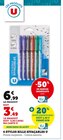 6 stylos bille effaçables - U en promo chez Super U 6 stylos bille effaçables - U dans le catalogue Super U