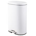 Poubelle blanche en métal, 30 L - CARREFOUR HOME en promo chez Carrefour Ajaccio à 31,91 €