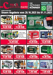 Nuck Getränke Getränkemärkte Prospekt der aktuellen Woche mit 2 Seiten, gültig von 20.10.2025 bis 01.11.2025, in Dresden und Umgebung Aktueller Nuck Getränke Getränkemärkte Prospekt in Dresden und Umgebung, "DIE GETRÄNKEKÖNNER" mit 2 Seiten, 20.10.2025 - 01.11.2025