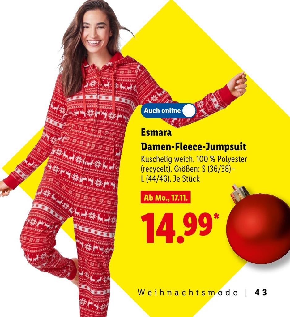 Damen-Fleece-Jumpsuit