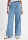 Wide-Leg-Jeans Mid Waist Bequembund in eisblau  used, 100% Baumwolle bei bonprix. im Prospekt "" für 29,99 €
