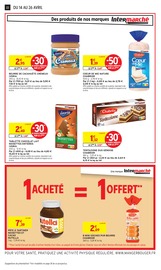 Promos Nutella dans le catalogue "-50% DE REMISE IMMÉDIATE SUR LE 2ÈME" de Intermarché Hyper Nutella en promo dans le catalogue Intermarché Hyper à la page 22