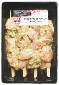 Brochettes de poulet maraîchères