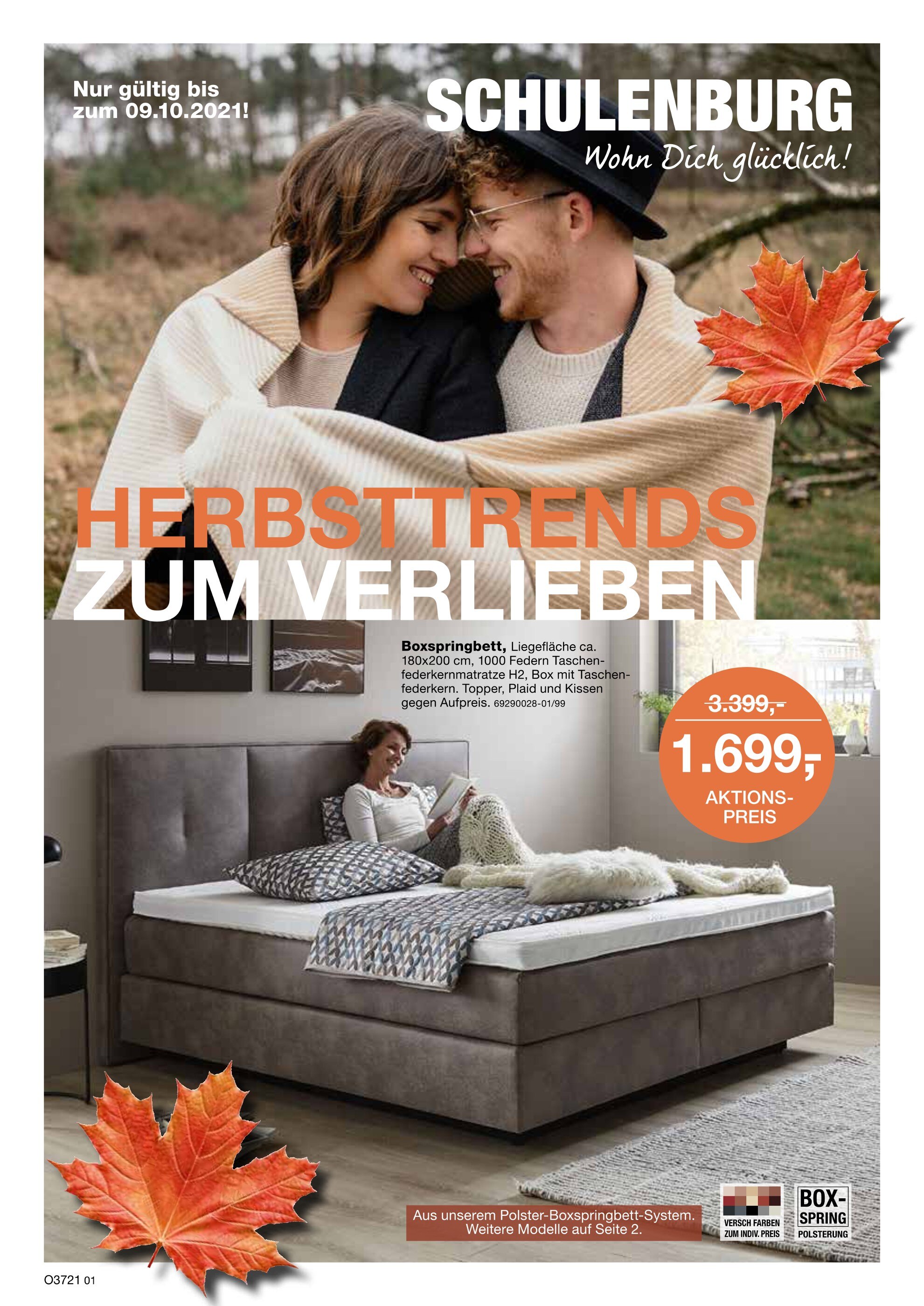 Möbel Schulenburg Prospekt für Hamburg mit 10 Seiten Möbel Schulenburg Prospekt für Hamburg: "HERBSTTRENDS ZUM VERLIEBEN", 10 Seiten, 13.09.2021 - 09.10.2021
