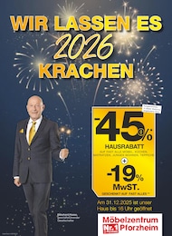Aktueller Möbelzentrum Pforzheim Möbel & Einrichtung Prospekt für Karlsbad: Silvester mit 28} Seiten, 27.12.2025 - 10.01.2026