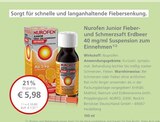 Fieber- und Schmerzsaft Erdbeer 40 mg/ml Suspension zum Einnehmen Angebote von Nurofen Junior bei LINDA Gladbeck für 5,98 €