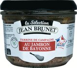 Terrine de campagne au jambon de Bayonne - JEAN BRUNET - Intermarché Hyper Terrine de campagne au jambon de Bayonne - JEAN BRUNET à 1,39 € dans le catalogue Intermarché Hyper