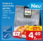á la Carte Fertiggerichte Angebote von Frosta bei Netto Marken-Discount Saarlouis für 4,49 €