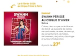 Swann périssé au cirque d’hiver en promo chez Fnac Swann périssé au cirque d’hiver dans le catalogue Fnac