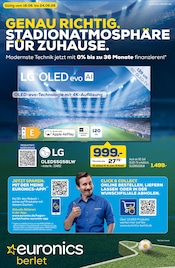 Aktueller EURONICS Prospekt mit Fernseher, "GENAU RICHTIG. STADIONATMOSPHÄRE FÜR ZUHAUSE.", Seite 1