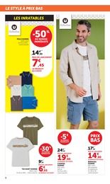 Prix et réduction Chemise Homme dans le prospectus Super U en cours Offre Chemise Homme dans le catalogue Super U du moment à la page 6