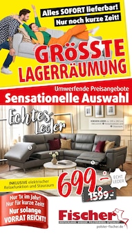 Polstermöbel Fischer Prospekt JETZT IST SCHLUSS - LAGERRÄUMUNG HÖHEPUNKT mit 14 Seiten