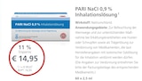 NaCl 0,9 % Inhalationslösung bei LINDA Premiumapotheke im Blankenburg Prospekt für 14,95 €
