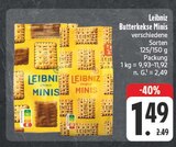 Butterkekse Minis Original Angebote von Leibniz bei EDEKA Leipzig für 1,49 €