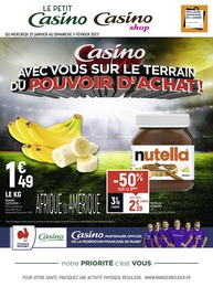 Prospectus Petit Casino à Saint-Manvieu-Norrey, "Casino avec vous sur le terrain du pouvoir d'achat", 8 pages, 25/01/2023 - 05/02/2023