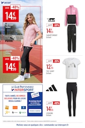 Prix et réduction Legging dans le prospectus Intersport en cours Offre Legging dans le catalogue Intersport du moment à la page 12
